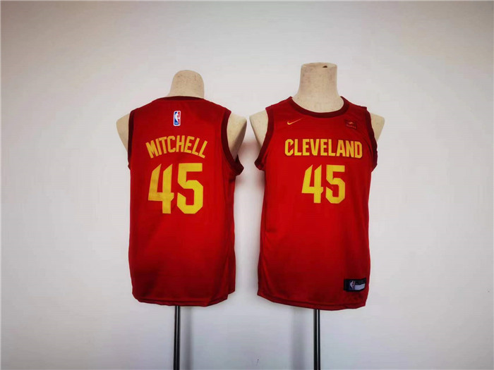 Cleveland Cavaliers #45 Donovan Mitchell Red Stitched Jersey